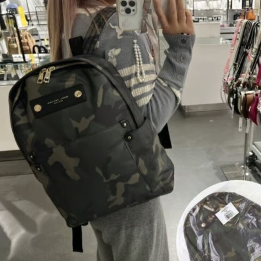 NWT! NEW! Marc Jacobs Preppy Backpack -Nylon Brown Camouflage Unisex Men Women - Picture 7 of 7
